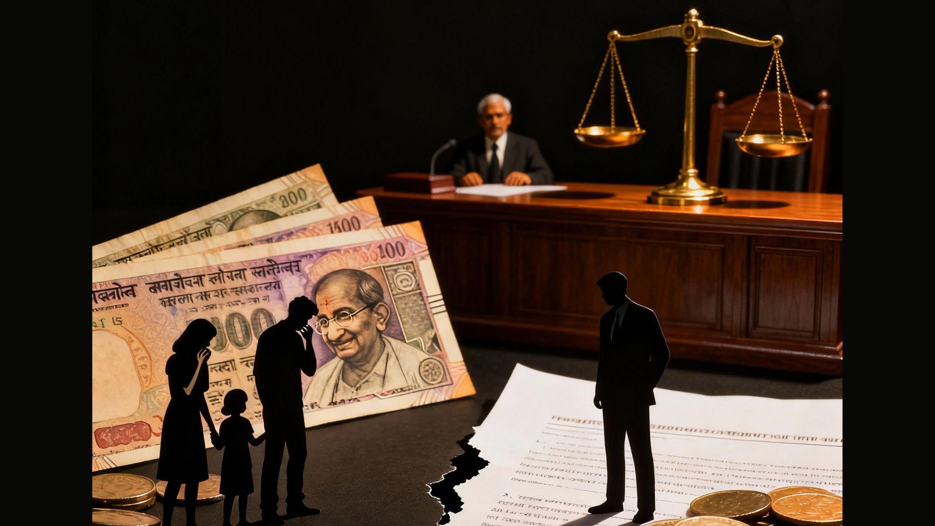 A person looking confused at legal papers with question marks hovering around them.